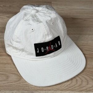 Jordan Hat Cap Strapback Youth White Black Jumpman Patch Buckle Nike Nylon